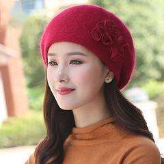 Nouveau style – Bonnet tricoté en poils de lapin pour femme, mode coréenne, adorable bonnet en laine tricoté style bourgeon - Product Image 5