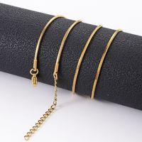 Classique Mode Octogonal Serpent Chaîne Collier Simple En Acier Inoxydable 18K Or Épais et Mince Serpent Os Chaîne Diy Bijoux Cadeau