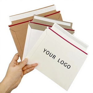 Customized LOGO High-end Thickened White Cardboard <strong>A4</strong> File Large <strong>Envelope</strong> Clothes <strong>Kraft</strong> Paper Self-adhesive Express <strong>Envelope</strong> - Product Image 1