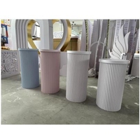 Colonne romaine carrée blanche en PVC décorative pour table de gâteau BJ210511-109, fournitures pour mariages, événements, hôtels, prix d'usine