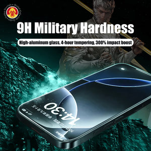ฟิล์มกระจกนิรภัยใส 3 มิติ Monkey King สำหรับ iPhone <span class=keywords><strong>11</strong></span> 12 13 14 15 16 Pro 17 Pro Max อุปกรณ์เสริมโทรศัพท์มือถือ - Product Image 3