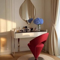 Tabouret de Coiffeuse Rotatif de Luxe Moderne, Confortable avec Assise Rembourrée, Idéal pour Chambre, Salon, Hôtel, École, Salle à Manger, Bureau, Villa