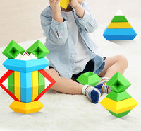 Juguetes de Bloques de Construcción Apilables, Modelo Versátil de Partículas Grandes, Rompecabezas de Educación Temprana para Niños, Ensamblaje, Habilidad Cognitiva, Desarrollo Cerebral