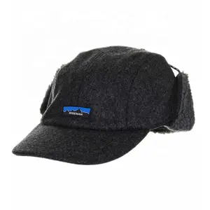 RISEMAN定制男士再生羊毛耳盖帽，羊毛冬季耳盖棒球帽，批发冬季捕手帽