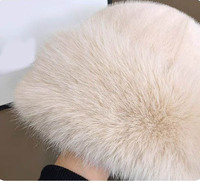 Chapeau seau en velours super doux pour femme, imitation fourrure de lapin, mode automne-hiver