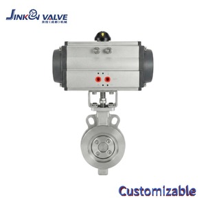 Vanne papillon pneumatique triple décalée D673H-16C/16P à joint rigide et siège métallique pour vapeur haute température - Product Image 1