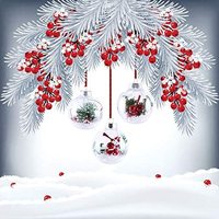 Boule de verre de noël personnalisée 5cm -15cm, décoration d'arbre suspendue, boule claire, boule de verre de noël