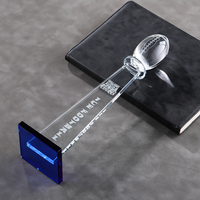 Trophée de football en verre transparent personnalisé, nouveau modèle Crystal MVP, pour les champions des ligues de football américain
