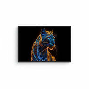 Stunning Surreal Panther Canvas Print: Modern Animal Artwork,<b>BLACK</b> <b>FRAMED</b> CANVAS - Product Image 2
