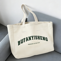 Tas Belanja Ramah Lingkungan Berkualitas Tinggi yang Dapat Disesuaikan, Tas Jinjing Kanvas Katun Sublimasi dengan Saku untuk Perjalanan Akhir Pekan dan Pantai
