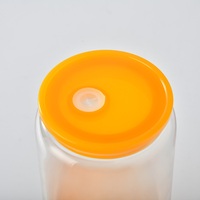 Gobelets à boire cool en stock 6 couleurs ombre mélangée couleur gelée 16 oz gobelets en plastique en forme de boîte avec couvercles en pp colorés