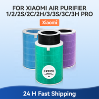 Filtre de purificateur d'air pour purificateur d'air Xiaomis Mi 2/1/2S/3/ 3H/Pro Filtre HEPA en carbone H13 PM2.5 avec remplacement RFID