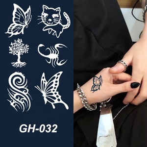 Nouveau tatouage temporaire professionnel imperméable GH, autocollant noir jetable pour bras, fille, garçon, autocollant corporel, pochoir de tatouage pour encre de tatouage - Product Image 4