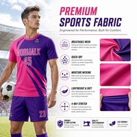Camiseta de Fútbol Personalizada con Nombre del Club, Uniforme de Fútbol de Secado Rápido