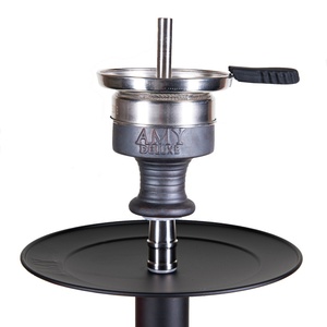 Rocket Shisha Venta superior Alta calidad Negro Acero inoxidable <span class=keywords><strong>Amy</strong></span> <span class=keywords><strong>Deluxe</strong></span> Hookah Narguile Shisha Fumar Set Hookah - Product Image 4