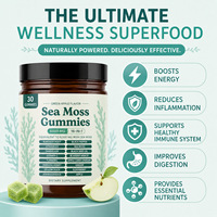 Gummies aux pommes vertes 16-en-1 de marque privée avec mousse marine, fucus et racine de bardane pour la santé capillaire et le bien-être général