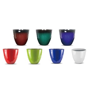 Pot de fleurs rond pour le jardin, poêle à œufs à effet glacé, 13 ", Patio, plante - Product Image 5