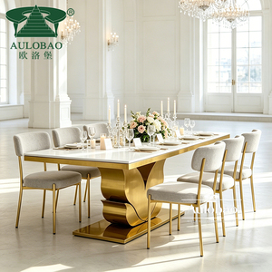 Banquet Hall Cheap Price Elegant <b>Gold</b> Stainless Steel Wedding <b>Table</b> and Chair - Product Image 4
