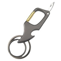 Porte-clés multifonctionnel moderne en métal pour homme, décapsuleur créatif, gravé au laser, pour clés de voiture, livraison express