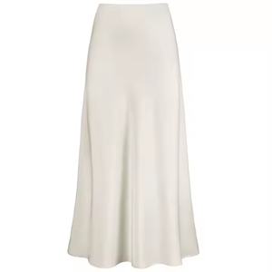 กระโปรงผ้าซาตินลำลองสำหรับผู้หญิง เอวสูง ทรงหางปลา ดีไซน์เรียบหรู เนื้อผ้าเนียนนุ่ม สไตล์แฟชั่นสำหรับสุภาพสตรี - Product Image 3