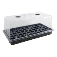 Plateau de semis 72 cellules avec dôme d'humidification et base, kit de germination épaissi avec 2 aérations pour la propagation des semis