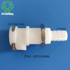 Raccord rapide en plastique <span class=keywords><strong>POM</strong></span> JU <span class=keywords><strong>Plast</strong></span>, corps 1/4, raccord cannelé 3/8 pour équipement de tuyauterie de fluides - Product Image 1