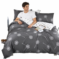 Offre Spéciale – Parure de Lit Quatre Pièces en Coton 300 Fils, Motif Pissenlit Tissé, Impression Personnalisée, Haute Qualité et Prix Abordable