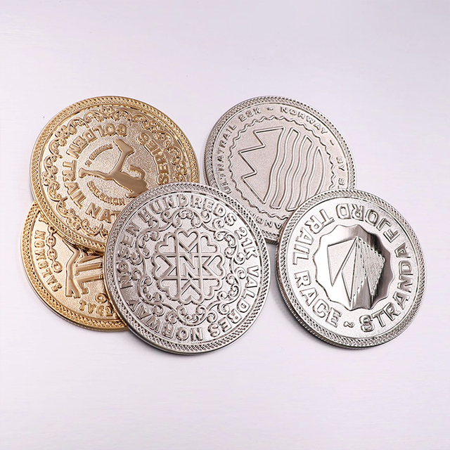 Customized Game Coin Double Sided Hard Enamel Metal Plated Blank Coin for Engraving Commemorative Gift