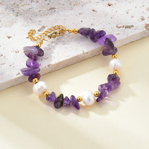 Vente en gros de perles de bracelet en pierre naturelle pour femmes Bracelets de perles de style tendance pour les fêtes fabriqués par l'usine - Product Image 6