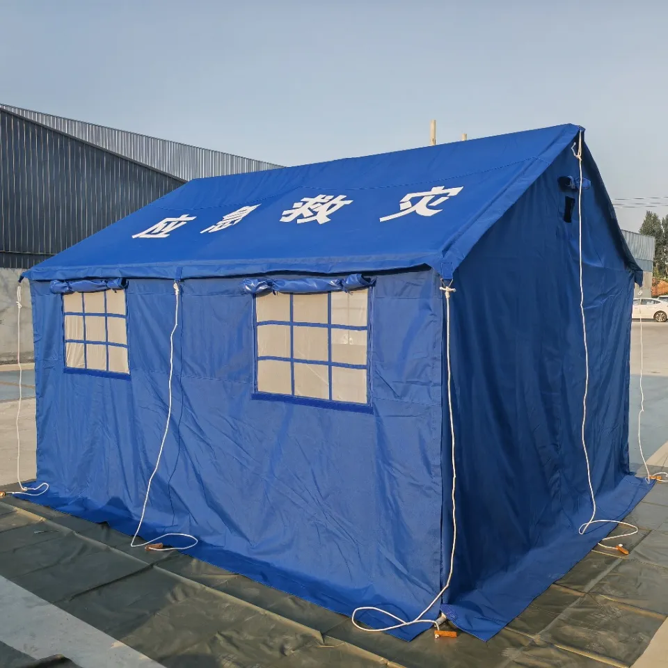 Vente en gros de tentes extérieures en toile Oxford personnalisées Tente de secours contre les séismes d'évacuation Tentes de secours contre les inondations