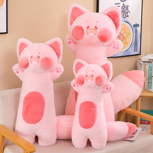 <span class=keywords><strong>Cuscino</strong></span> Rettangolare Lungo per <span class=keywords><strong>Abbracciare</strong></span> a Forma di Gatto, Giocattolo in Peluche <span class=keywords><strong>da</strong></span> Piccolo a Grande Formato con Imbottitura in Cotone PP e Rivestimento in Rete, Coperta Comfort per Tutte le Età - Product Image 4