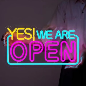 חנות שיער פתוח שלט קישוט תאורה סימן תצוגה אקרילית הוביל ניאון סימן עיצוב אור עבור העסק שלך המראה את הרעיון של העסק שלך המראה את - Product Image 6