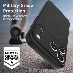 Custodia per <span class=keywords><strong>iPhone</strong></span> 17 Pro Max in tinta unita con foro di precisione effetto pelle, cover posteriore protettiva per obiettivo, custodia magnetica per cellulare - Product Image 6