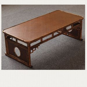 Mesa de Té de Bambú Meiluzhu con Acabado de Laca de Color, Mesa de Café de Estilo Chino con Diseño Zen - Product Image 2