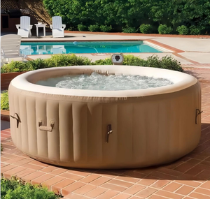 Baignoire <span class=keywords><strong>gonflable</strong></span> en PVC de qualité supérieure, design moderne, <span class=keywords><strong>spa</strong></span> de bain à remous extérieur pour 6 personnes avec fonction de massage par jets - Product Image 3
