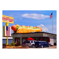 Ballon alimentaire gonflable personnalisé en usine, publicité extérieure, modèle de hot-dog gonflable
