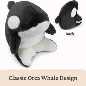 Su misura realistico balena nera Orca peluche Premium farcito animale oceanico per bambini di età 3 + all'ingrosso giocattoli di peluche balena - Product Image 3