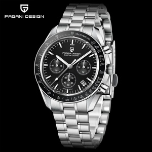 Montre PAGANI DESIGN <span class=keywords><strong>1701</strong></span> classique fabriquée en Chine, entièrement en acier inoxydable, mouvement japonais VK63, chronographe, étanche 10 ATM. - Product Image 2
