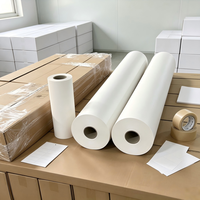 Kertas Roll Sublimasi 63 Inci 100gsm Tahan Suhu Tinggi Cepat Kering 100% Kertas Putih 98% Tingkat Transfer untuk Transfer Panas