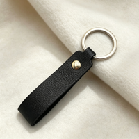 Porte-clés en cuir PU personnalisé avec logo, porte-clés simple en cuir, porte-clés de voiture à accrocher à la ceinture, porte-clés promotionnel