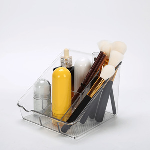 Transparent Cosmetic Storage <b>Box</b> Plastic Desktop Organizer For <b>Makeup</b> Brushes Lipstick Skincare Products - Product Image 3