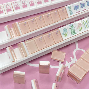 Juego de Mahjong Moderno de Lujo con Decoración de Mariposas Rosas, 160 Piezas, Acrílico, Plegable, Portátil, Mini, de Viaje, para <span class=keywords><strong>Casino</strong></span> - Product Image 6