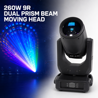 260W 9R LED Beam Moving Head Light mit Doppelprisma, DMX512, elektronischer Fokussierung für Disco, Bühne, Club und Party