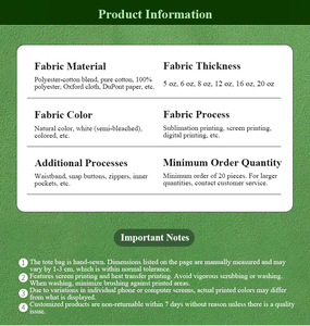 Personnalisable pas cher mode coton toile Shopping sac à main personnalisé imprimé logo sublimation sac fourre-tout - Product Image 5