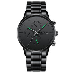 Montre de luxe haut de gamme pour homme - Style minimaliste noir, multifonction, étanche, lumineuse, à quartz - Product Image 5