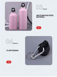 Botellas de Agua de Aluminio para Ciclismo, Personalizadas con Logotipo, al por Mayor, de 400ml, 500ml, 600ml, 750ml y 1000ml, Sublimables - Product Image 3