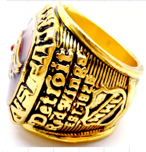 Bague de champion des jeux de 1998 des Detroit Red Wings, plaquée or rose, en alliage, accessoires de mode européens et américains, collection de souvenirs - Product Image 3