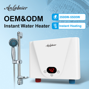 2026 Professional <b>Electric</b> 3500-5500W Tankless Instant Water Heater App-Controlled Touch Control IPx4 <b>Waterproof</b> - Product Image 2