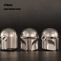 Mandalorian Titanlegierung CNC-gefräste Star Wars Messer-Anhänger-Perlen mit Broaching-Armband- und Halsketten-Verbindern
