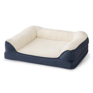 Colchón de cama para perro cálido de espuma viscoelástica con funda lavable extraíble forro impermeable fondo antideslizante alfombra de cama ortopédica para mascotas - Product Image 4